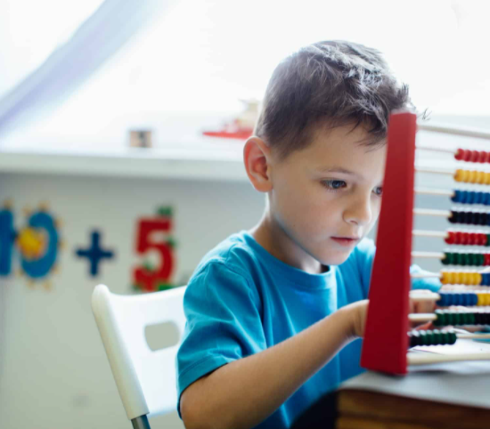 child playing with toys